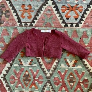 Zara mini bolero cropped sweater -6-9 months